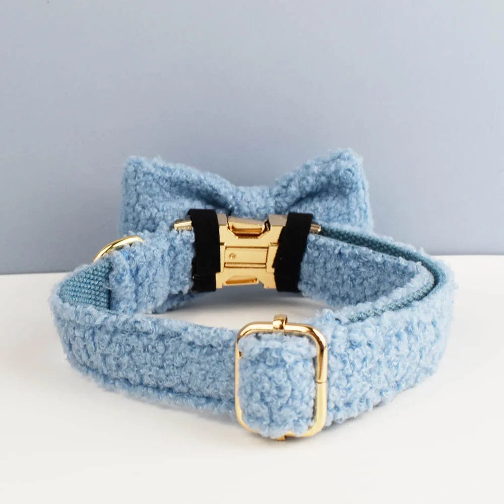 Teddy Velvet Dog Collar & Leash Set