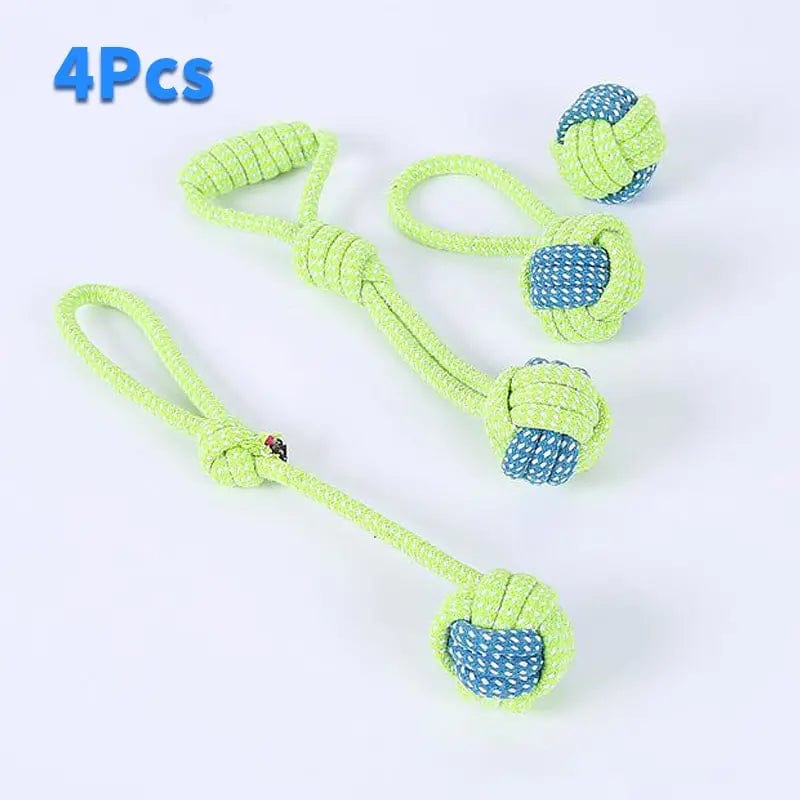 4pcs/7pcs Dog Chew Toy Bite Resistant Rope set