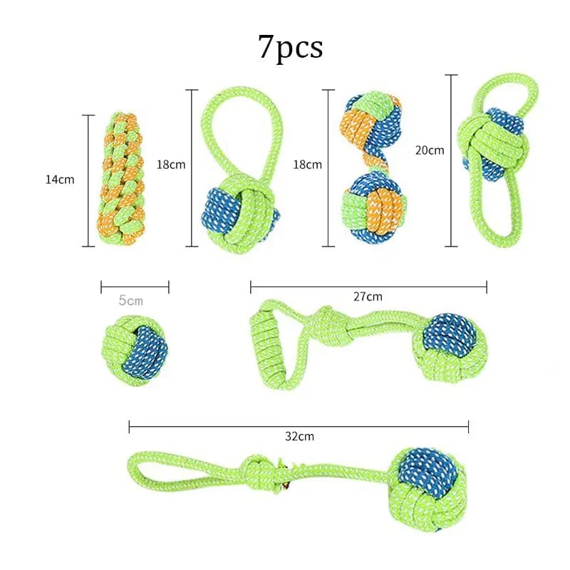 4pcs/7pcs Dog Chew Toy Bite Resistant Rope set